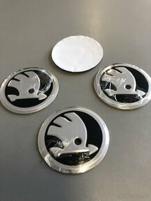 Hliníkové samolepky - pokličky - Škoda new logo 56 mm