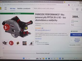 Prodám úplně novou ponornou pilu Parkside