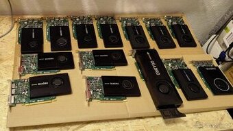 Nvidia Quadro 1x RTX 4000, 1x K5000, 9x K2200, 4x K2000, ...