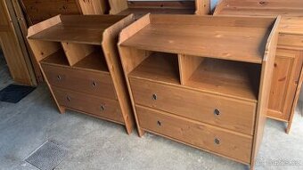 Ikea Leksvik komoda dřevo masiv Hemnes
