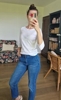 2x tričko s lodičkovým výstřihem Benetton