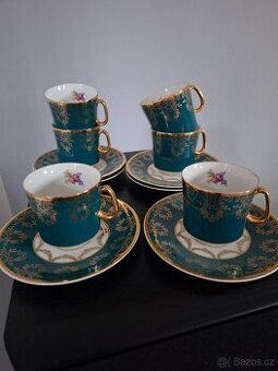 Kávový set 6 ks hrníčků s podšálky