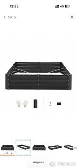 Vyvýšený zahradní záhon tmavě šedý