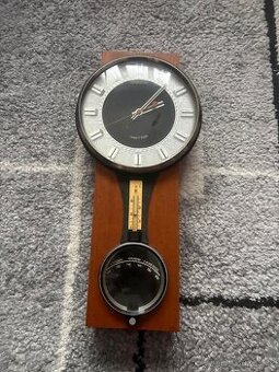 Retro hodiny s teploměrem