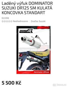 Laděný výfuk Suzuki dr125 sm