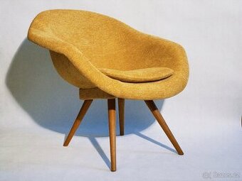 Žlté retro kreslo Miroslav Navrátil