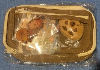 🧸 Capybara penál – hnědé průhledné pouzdro na psací potřeby