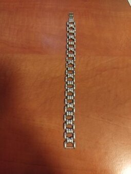 Starožitný stříbrný článkový náramek - Ag 900/1000