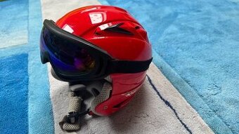 Dětská lyžařská přilba XXS s brýlemi