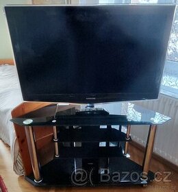 TV stolek kombinace sklo a kov včetně TV Samsung +DVD stojan