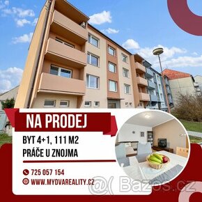 Prodej prostorného bytu 4+1, 111 m2 - Práče u Znojma - 1