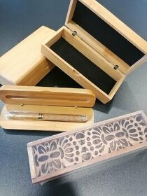 Dřevěné krabičky, dřevěná krabička s plnícím perem - 1
