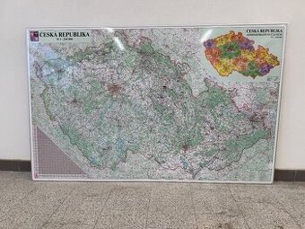 Nástěnná automapa rozměr 200x 125cm