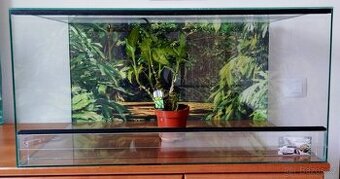 Terarium 80x40x40 nové, polyuretanové pozadi,vhodne pro agam