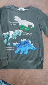 Mikina H&M 122/128 s dinosaury