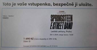 Lístek Springsteen E Street Band Letňany
