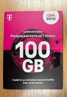 Datová 5G SIM karta T-Mobile 100 GB.