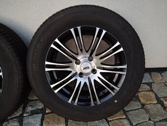 ALU 4x100 r15x6,5j ET 35, 195/65/15 4x6mm