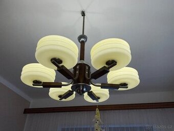 Šestiramenný lustr art deco