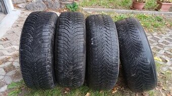 4x plechové disky 5x112 7J 16 + pneu zimní 205/60 R16