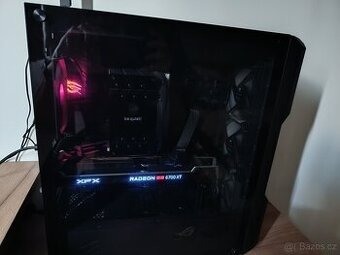 Výkonná temná PC sestava - AMD Ryzen 5600X + RX 6700XT
