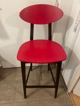 Barová židle červená 1ks