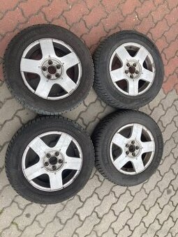 Alu kola 5x100 z VW Golf 4, zimní 195/65/15, 6 mm