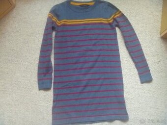 modré úpletové šaty zn. TCM vel. 134/140