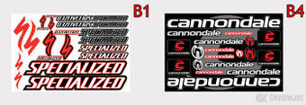 Polepy na kola Cannondale, RockShox, Trek, Merida, GT, Giant