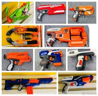 Rozprodej sbírky - plastové pistole - kuš - Hasbro Nerf