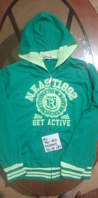 Mikina, vel. 140 - 152, zelená s kapucí