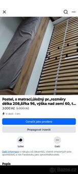 Rozkládací postel a matrací - 1