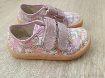 Barefoot boty Froddo - Canvas plátěné white/pink vel. 23