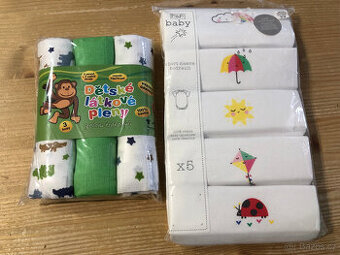 Látkové pleny a body krátký rukáv