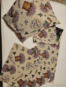 Levandule prostírání, polštářky,hrneček,