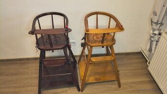 Dětská jídelní dřevěná židlička skládací