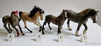 SCHLEICH HORSE - FIGURKY KONĚ SADA D - HŘEBEC KLISNA HŘÍBĚ
