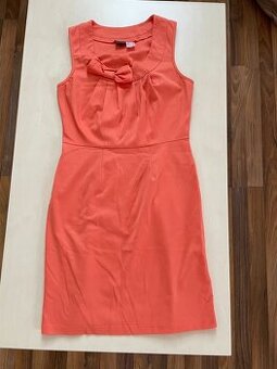Meruňkové šaty s mašlí, vel M/L, Body Flirt