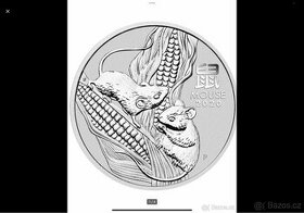 Stříbrná mince Rok Myši 2020 BU 1oz Lunární kalendář - 1