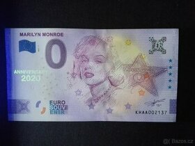 0 EURO,LOUIS DE FUNES,MARYLIN MONROE (2020) VZÁCNÁ ,UNC