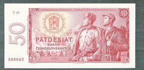 Staré bankovky 50 kčs 1964 bezvadný stav