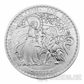 stříbrná mince Una a lev