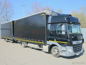 DAF CF 370+PŘÍVĚS GNIOTPOL G4080, PRŮJEZDNÁ SOUPRAVA,  EURO 