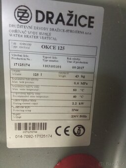 Prodám bojler Dražice 125 l