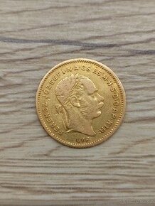 Zlatý 4 zlatník 1870 GYF