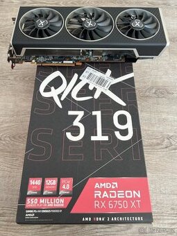 XFX Radeon RX 6750 XT CORE SPEEDSTER QICK 319 12GB, záruka