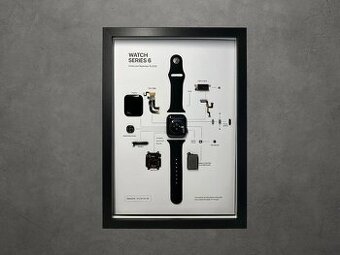 Zarámované Apple Watch Series 6 40mm - (A4)(Space Gray)