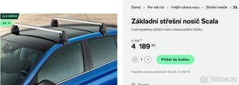 Střešní nosič Škoda Scala
