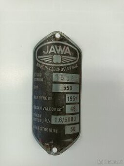 Štítek JAWA 550