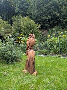 Dřevěná socha - sova